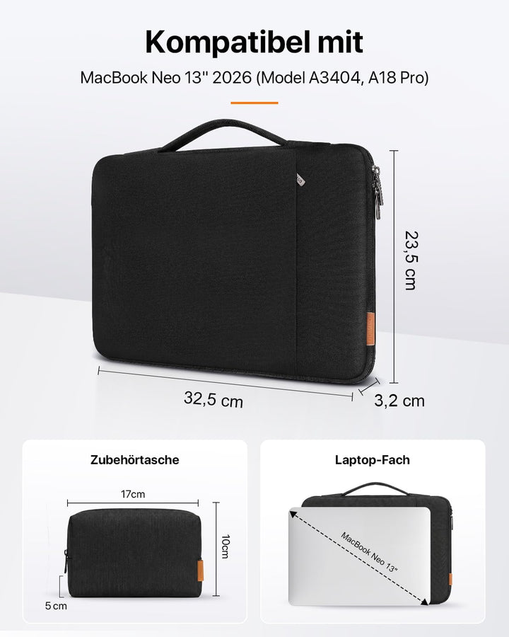 DOMISO Laptoptasche Hülle Stossfest Wasserdicht Laptop Sleeve PC Case Notebook Schutztasche,LP07 13