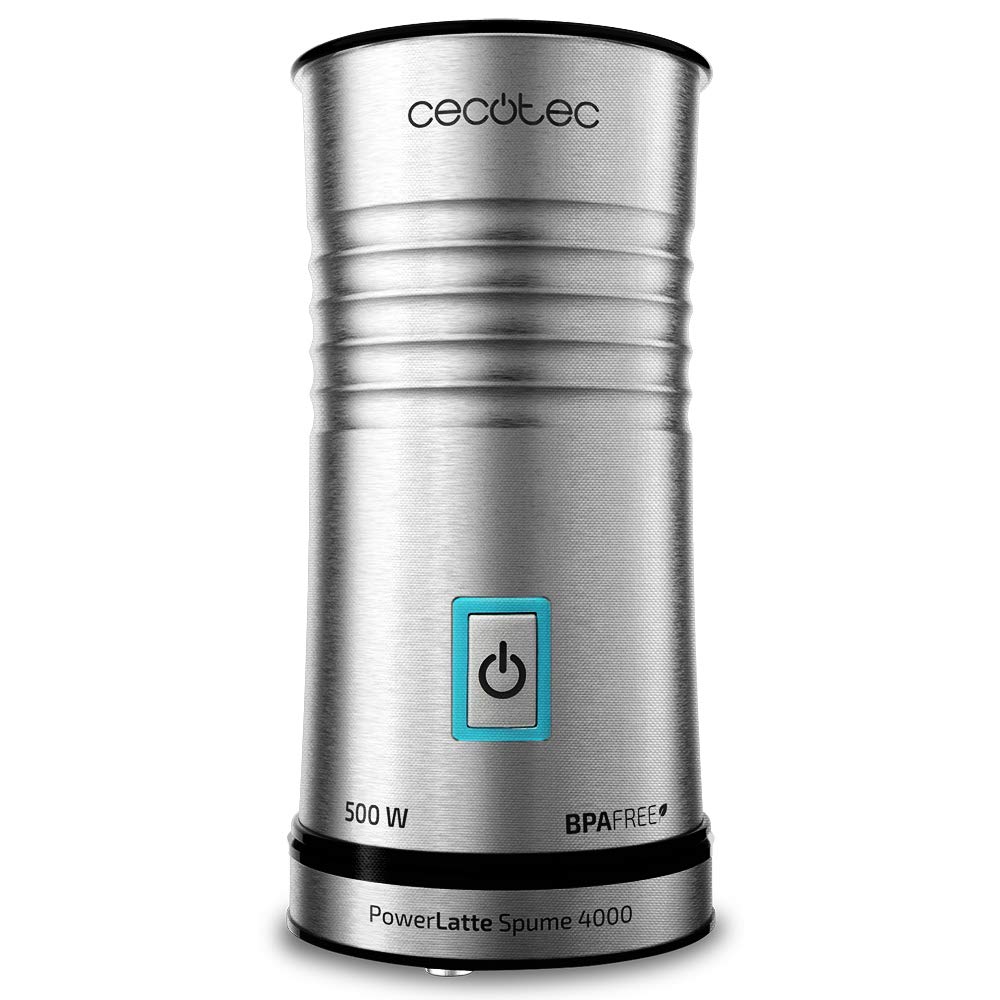 Cecotec Milchaufschäumer Power Moca Spume 4000, Milch und Schokolade, Kaltaufschäumung, Aufwärmung,