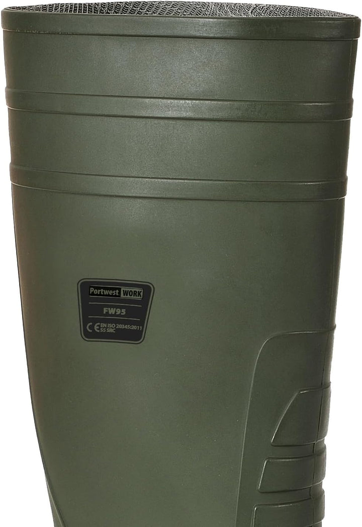 Portwest Total-Sicherheitsgummistiefel S5, Grösse: 48, Farbe: Grün, FW95GNR48 47 EU Grün, 47 EU Grün