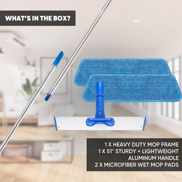 Cinch-Mop – Mikrofaser-Wischmopp für Hartholzböden – flaches Wischmopp-System für Holz, Fliesen, Lam