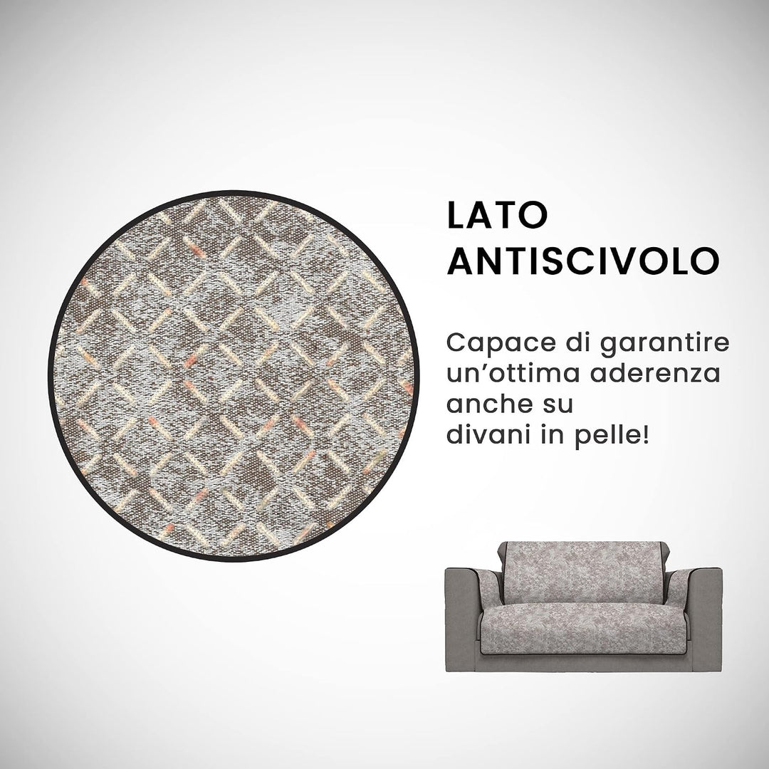 Italian Bed Linen “Glamour” rutschfest Sofa Abdeckung, Braun, 2 Plätze Maxy 2 Plätze maxy Braun, 2 P
