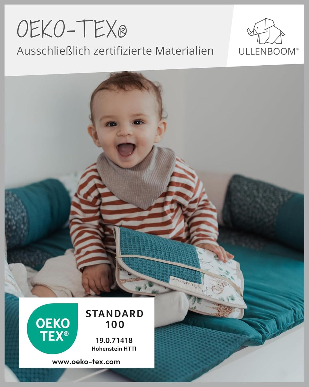 ULLENBOOM ® Windeltasche für unterwegs Madagaskar (Made in EU) - Wickeltasche für bis zu 3 Windeln,