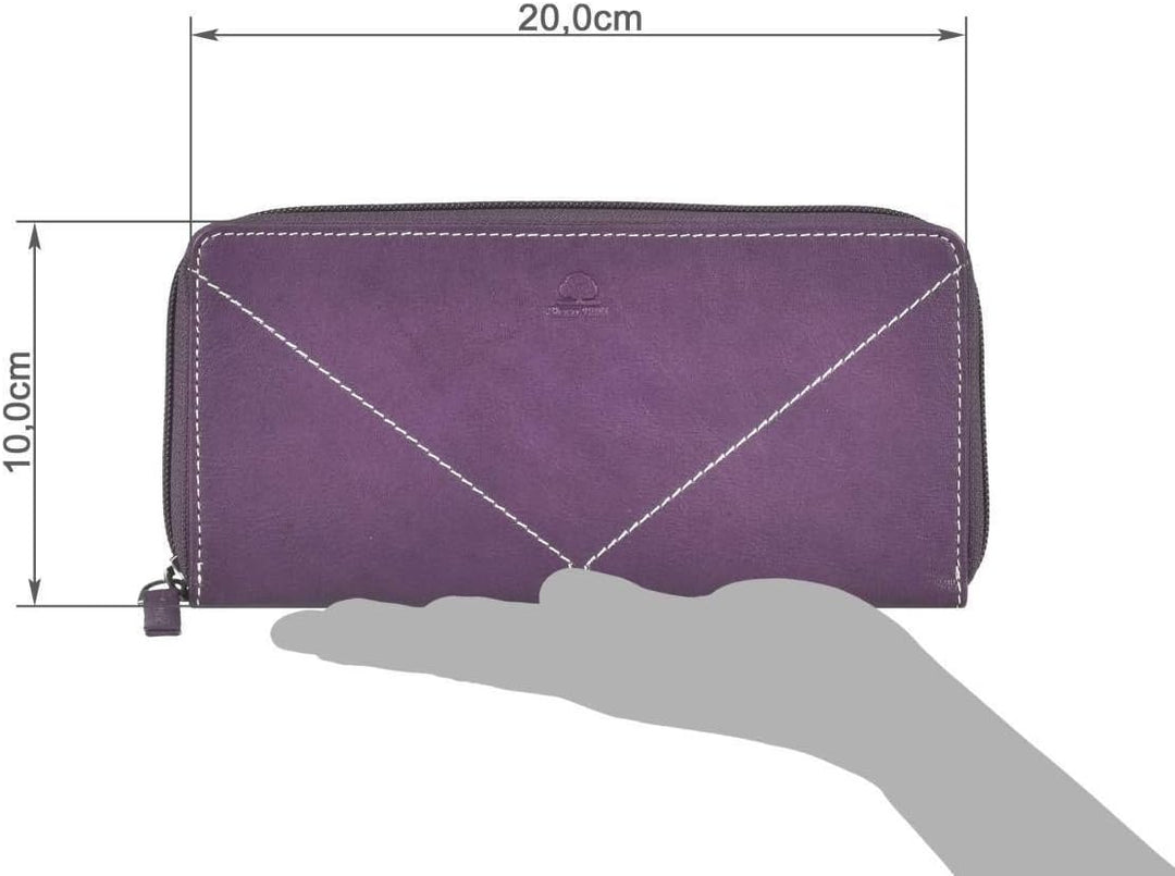 Greenburry Tumble Nappa Geldbörse Leder 20 cm