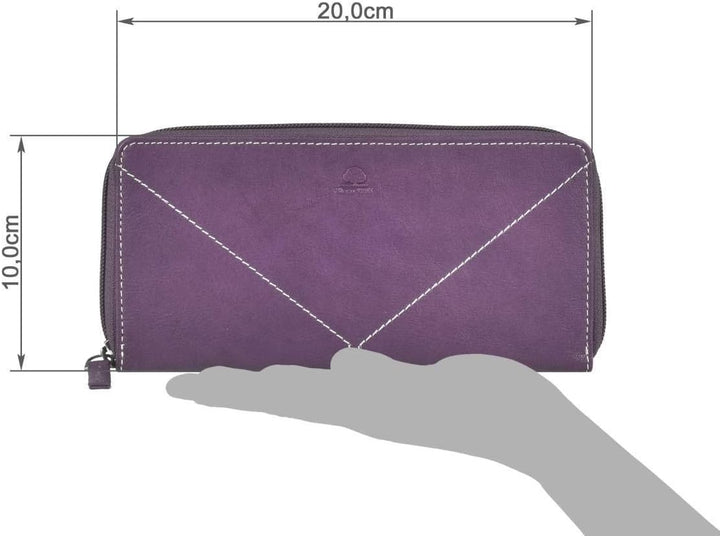 Greenburry Tumble Nappa Geldbörse Leder 20 cm