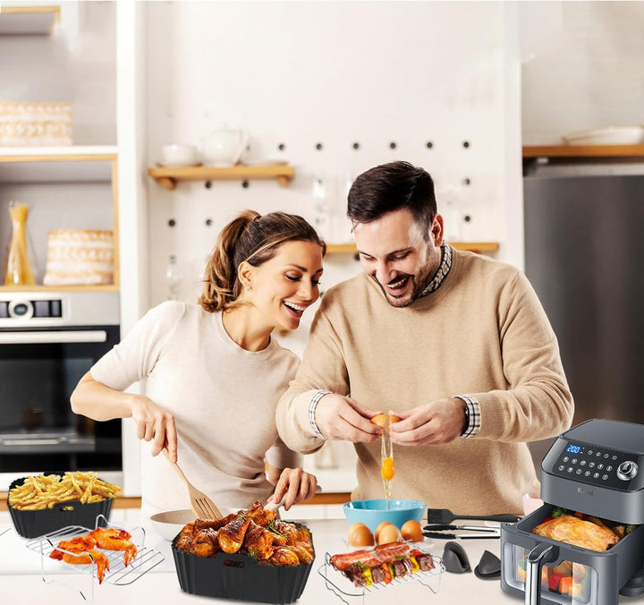 Heissluftfritteuse Zubehör Airfryer Zubehör für Ninja Foodi SL400EU AF400EU AF300EU, Air Fryer Acces