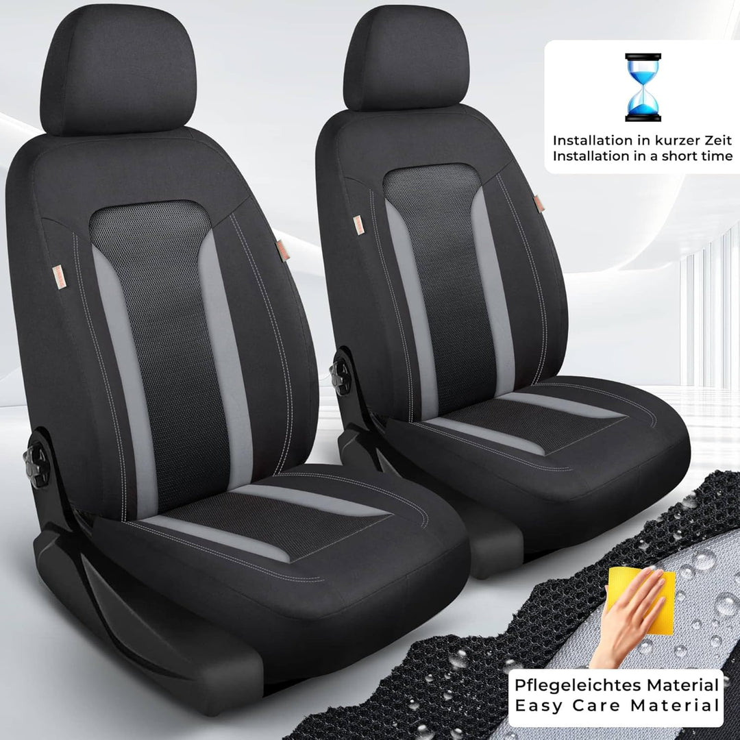 Schonbezüge Sitzbezüge für Mercedes Citan W415 Bj 2012-21 in Schwarz/Grau TF2