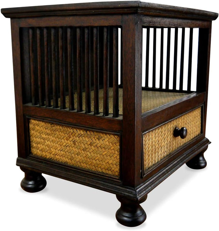 livasia Kommode, Nachtschrank mit Schublade, Rattanschränkchen, (Nr.1)