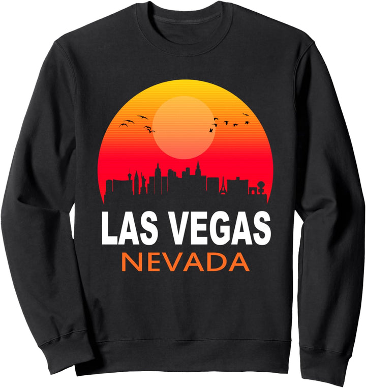 Las Vegas Nevada Vintage Sunset Retro City State USA Sweatshirt