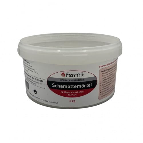 Fermit Schamottmörtel 3 kg feuerfest Schamott Mörtel 1600°C Kleber Feuerraum
