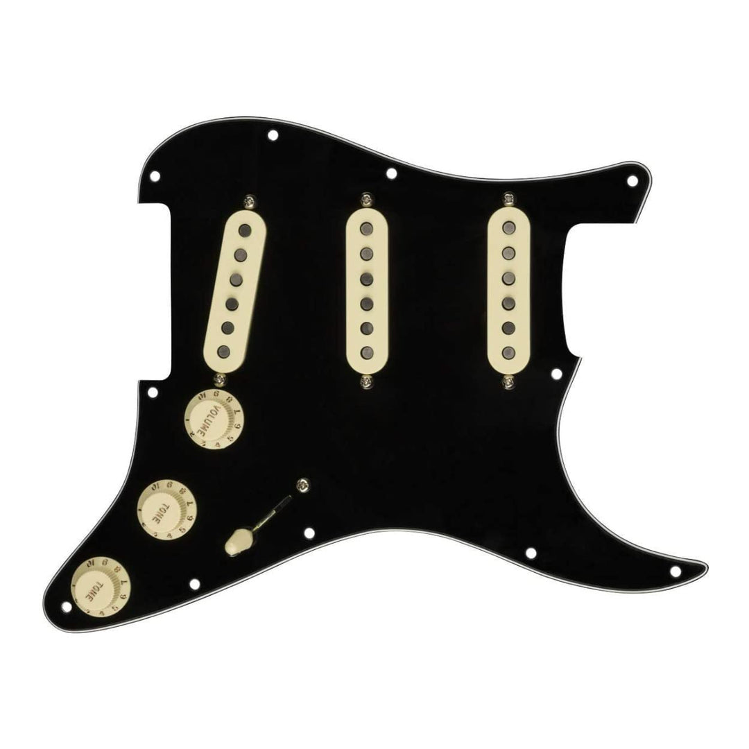 Fender Strat Pickguard, vorverkabelt, Custom Shop Custom '69 SSS, schwarz, 11-Loch, PG Schwarz Brauc