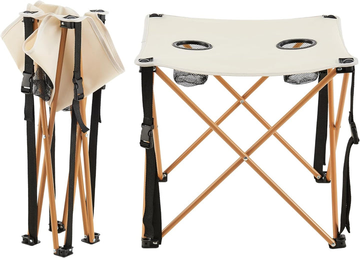casa.pro Gartenmöbelset Banzi 3-TLG. Campingset 2 Stühle und Tisch faltbares Picknickset aus Textilg