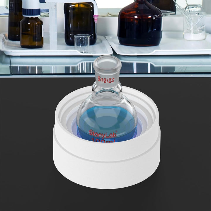 StonyLab 100ml Borosilikat Glas Einhalsrundkolben, Glas Einhals Rundkolben RBF mit 19/22 Standard Ta
