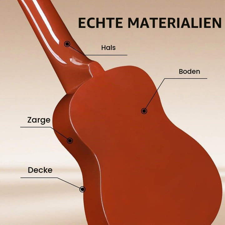 Winzz Sopran Ukulele Starter Kit für Anfänger, mit Tasche, Clip-On Tuner, zusätzlichen Saiten, Gurt,
