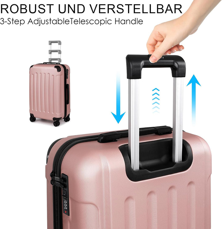TAN.TOMI Koffer Hartschalenkoffer, Koffer Handgepäck Trolley Koffer Handgepäck, Reisekoffer mit Roll