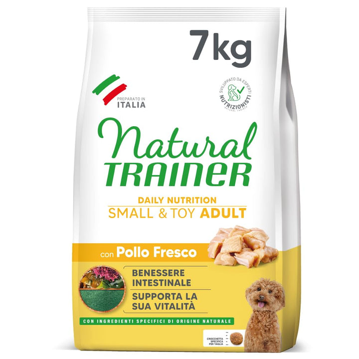 Natural Trainer Small&Toy Hundefutter für Erwachsene mit Huhn - 7 kg erwachsene 7 kg (Confezione da