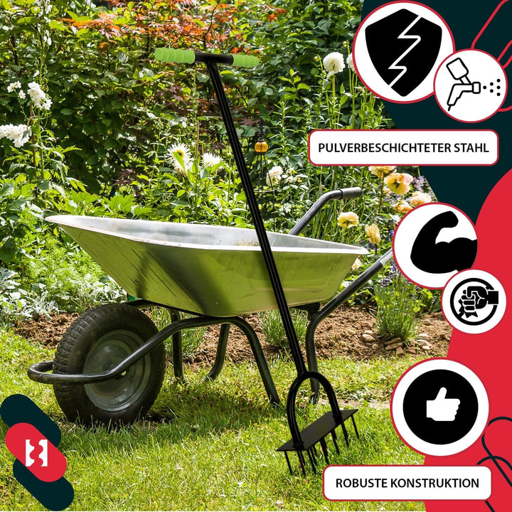 KOTARBAU® Rasenbelüftung - 25x10 cm - Rasenlüfter - aus Stahl - Handlüfter für Rasenböden - Rasen Be