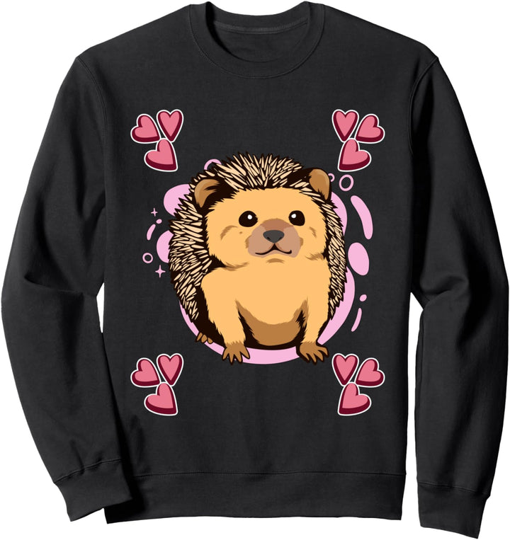 Heart Design Hedgehog Igel Sweatshirt