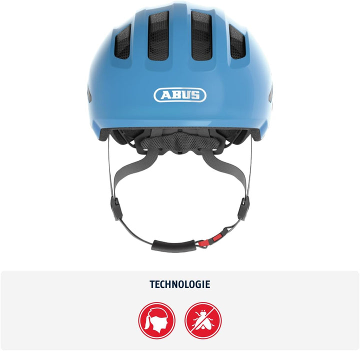 ABUS Kinderhelm Smiley 3.0 - Fahrradhelm mit tiefer Passform, kindergerechten Designs & Platz für ei