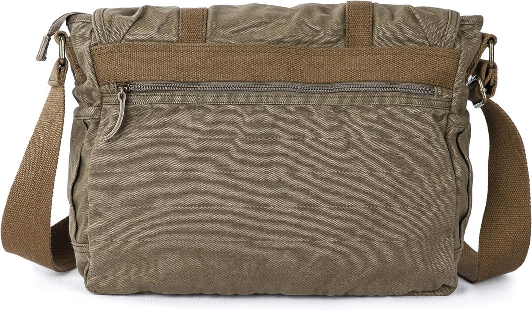 Gootium Canvas Messenger Bag - Vintage Umhängetasche Fransen Stil Satchel, armee-grün (Grün) - 80808