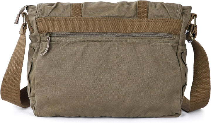 Gootium Canvas Messenger Bag - Vintage Umhängetasche Fransen Stil Satchel, armee-grün (Grün) - 80808
