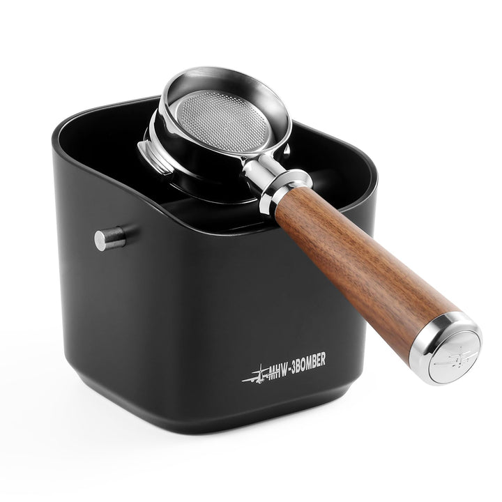 MHW-3BOMBER GB5967B Kaffeeklopfbox zum Ausgiessen von Kaffeesatz, 15 Tassen, 1,2 l, mit Edelstahlsta
