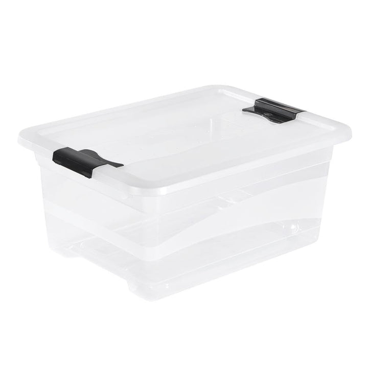 keeeper Aufbewahrungsbox mit Deckel und Schiebeverschluss, 39,5 x 29,5 x 17,5 cm, 12 l, Cornelia, Tr