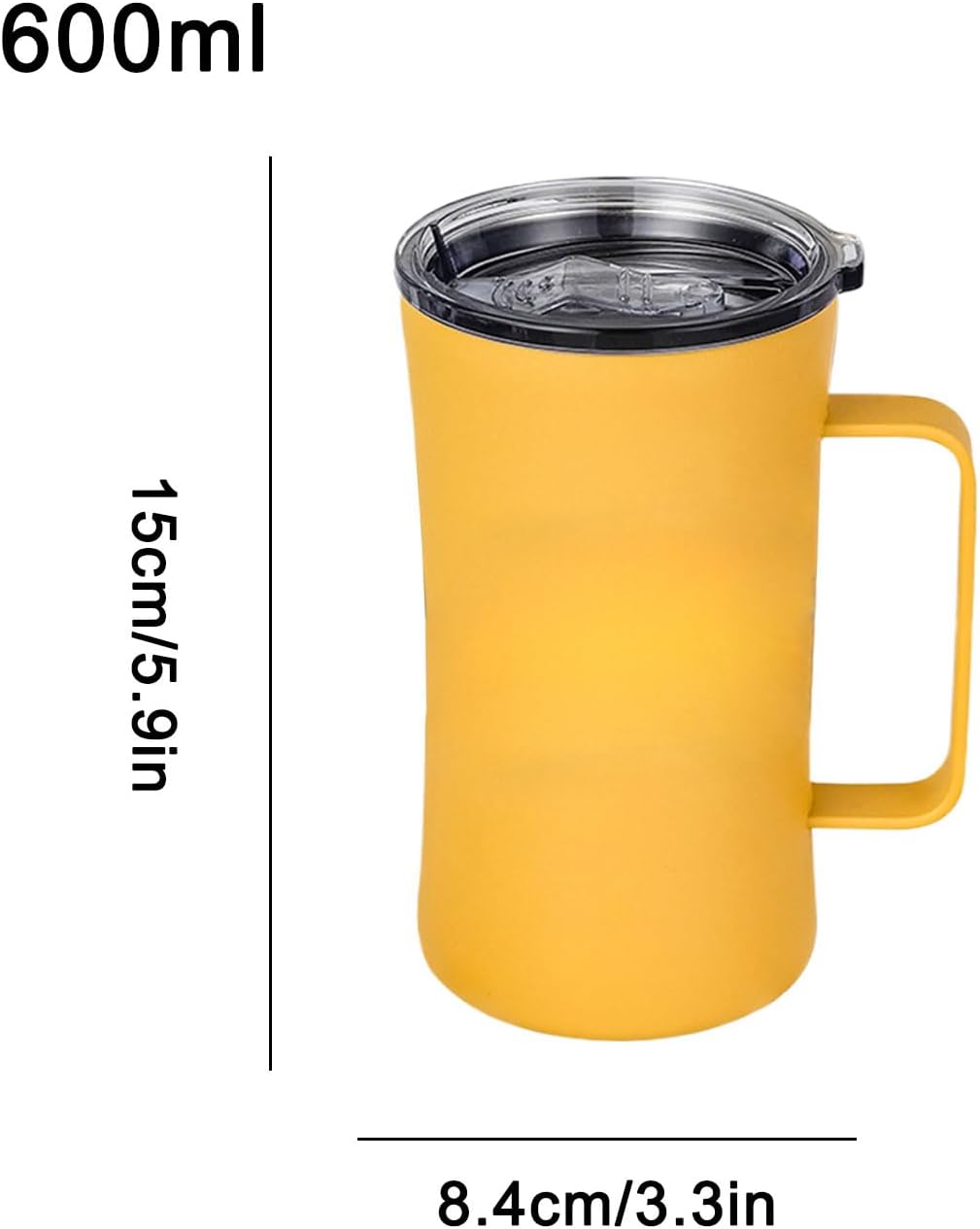 Generisch Isolierbecher Mit Griff | Tragbarer Trinkbecher Mit Deckel | Spritzwassergeschützter Isoli
