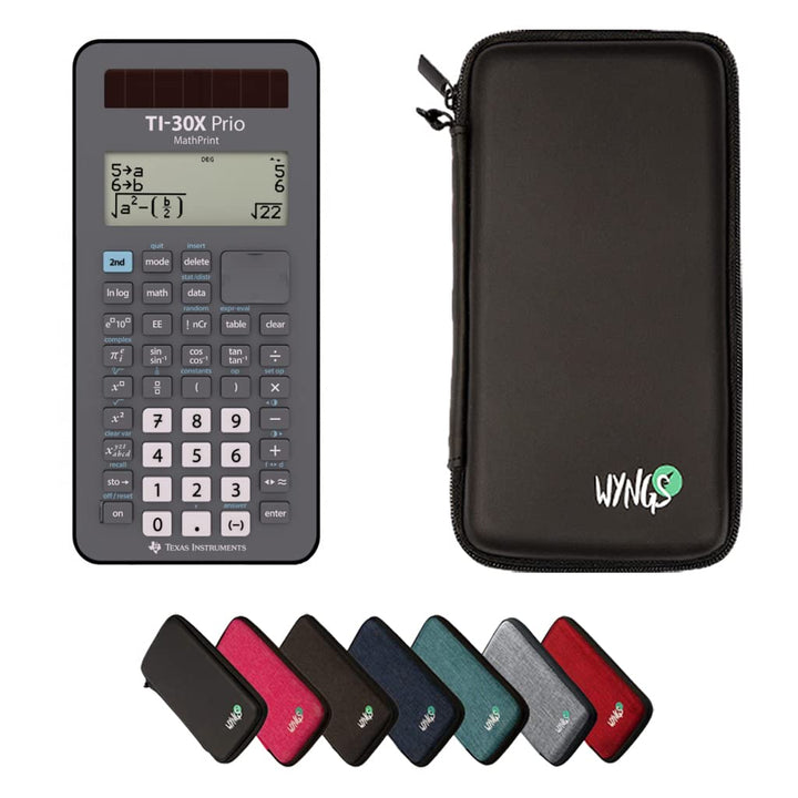 CALCUSO Sparpaket: TI-30X Prio MathPrint + WYNGS Schutztasche schwarz + Erweiterte Garantie von CALC