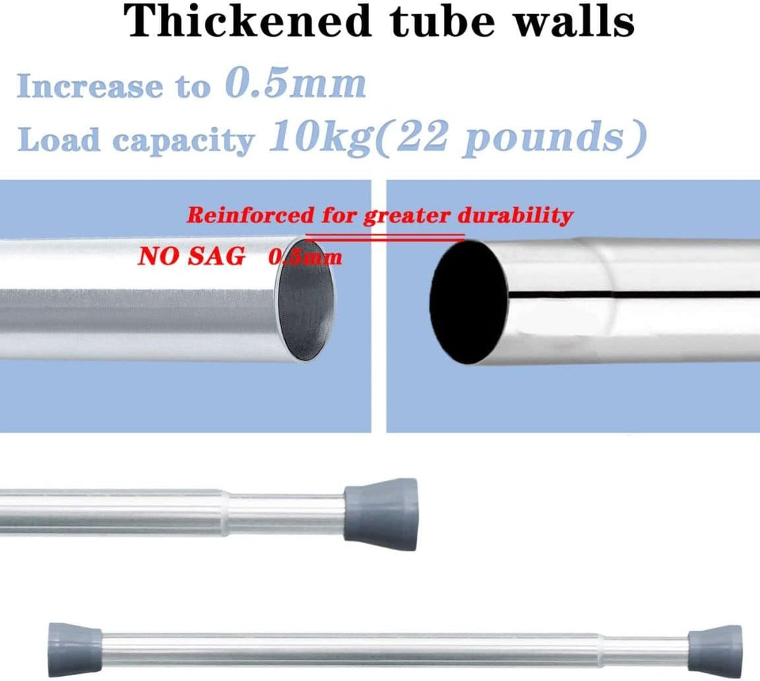 1 Stück Vorhangstange ohne Bohren Teleskopstange Verstellbare Kleiderstange für Fenster, Badezimmer,