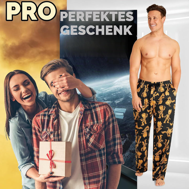 Marvel Avengers Schlafanzughose Herren lang, bequeme Pyjama Hosen - Geschenke für Männer &amp; Teenager