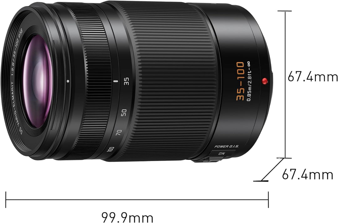 Panasonic Lumix H-ES35100E Leica DG Vario-Elmarit 35-100 mm Zoom F2,8 Objektiv, Micro Four Thirds Ka