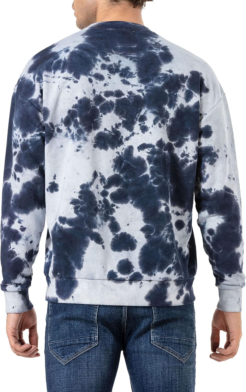 Redbridge Sweatshirt Herren Rundhals Pullover Batik S Blau, S Blau