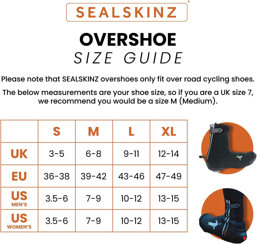 SealSkinz Unisex Thetford Wasserdichter Allwetter Überziehsock Overshoes L-XL Schwarz, L-XL Schwarz