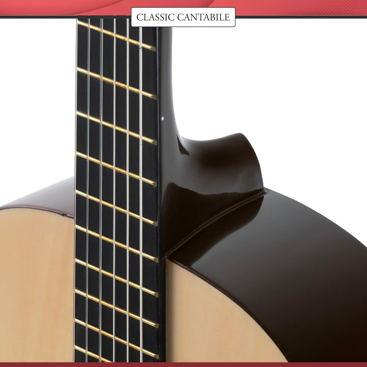 Classic Cantabile AS-851-L Klassikgitarre 1/2 für Linkshänder (Konzertgitarre für Kinder/Anfänger, A
