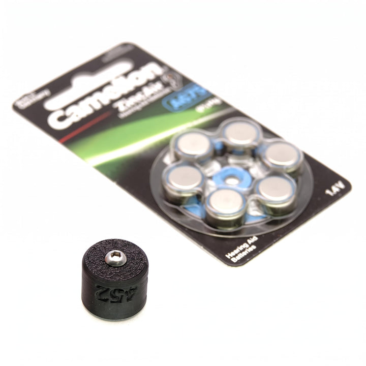 Batterieadapter als Ersatz für PX14, inkl. 6X 675 Zink-Luft Batterien (2.7V)