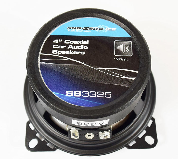 Sub-Zero Ice 10 cm Koaxial 150 W Pkw-Lautsprecher Stereo Musik 10 cm Koaxial 150 W Lautsprecher, 10