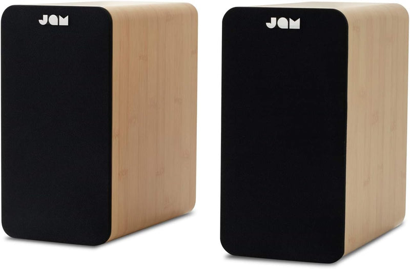 Jam Bluetooth Bookshelf Speakers - Kompaktes, netzbetriebenes Doppellautsprechersystem, Aux-in-Funkt