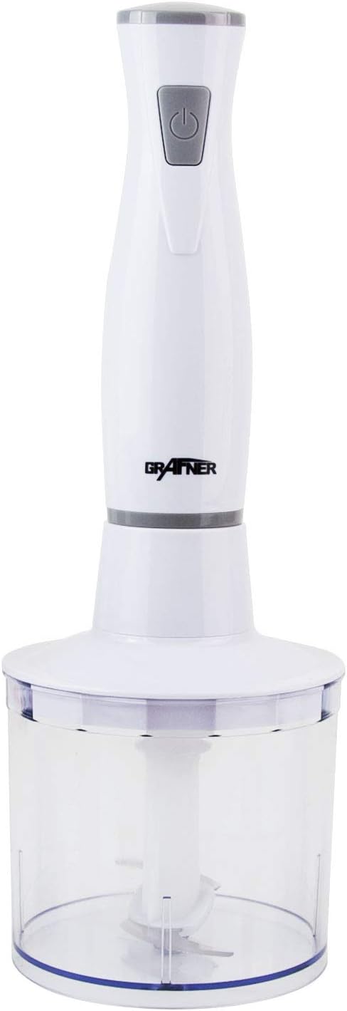 Grafner Stabmixer Set 3in1 mit Pürierstab, Mixer- und Schneebesenaufsatz, BPA-freies & spülmaschinen