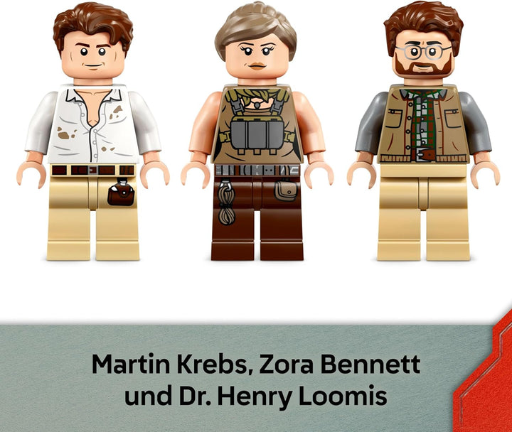 LEGO Jurassic World Raptor & Titanosaurus: Grosse Fährtensuche – 2 Spielzeug Dinosaurier Figuren, EI