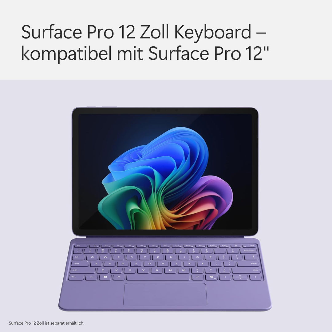 Microsoft Surface Pro 12" Keyboard | kompatibel mit Surface Pro 12" | QWERTZ | Violett Keyboard Viol