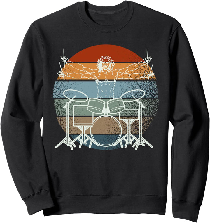 Drummer Legende Drumsticks Retro Vintage Sweatshirt