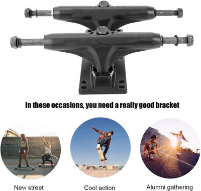 Alomejor 2 Stücke Professionelle Skateboard Brücke Bracke für Skateboard Riemenantrieb 4 Rad Longboa