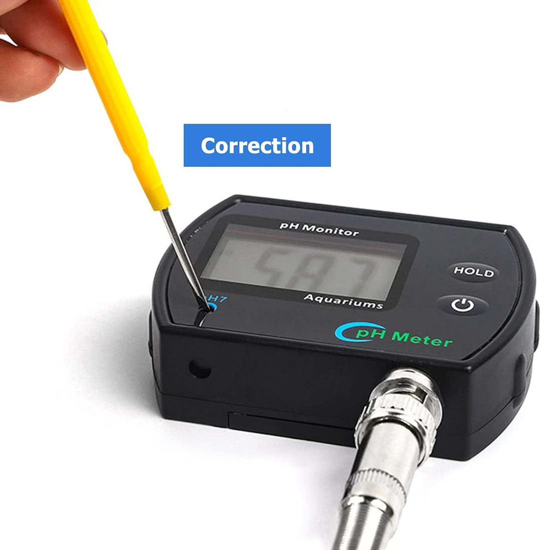 Aquarium pH Wert Messgerät, PH-990 Tragbares pH-Meter, pH Messgerät Wandmontage Wasseranalysator, Wa