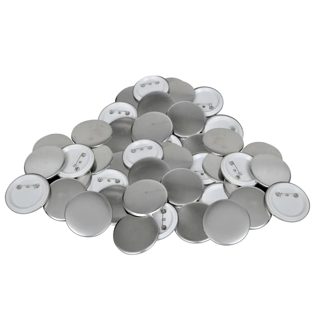 vidaXL 500x Buttonrohlinge 44mm Buttons Rohlinge Buttonmaschine Ansteckbuttons 44 mm, 44 mm