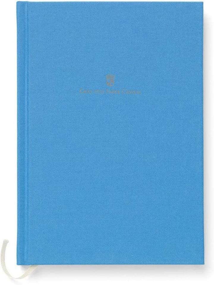 Graf von Faber-Castell 188676 - Notizbuch mit Leineneinband, DIN A5, Gulf Blue, 1 Stück Gulf Blau, G