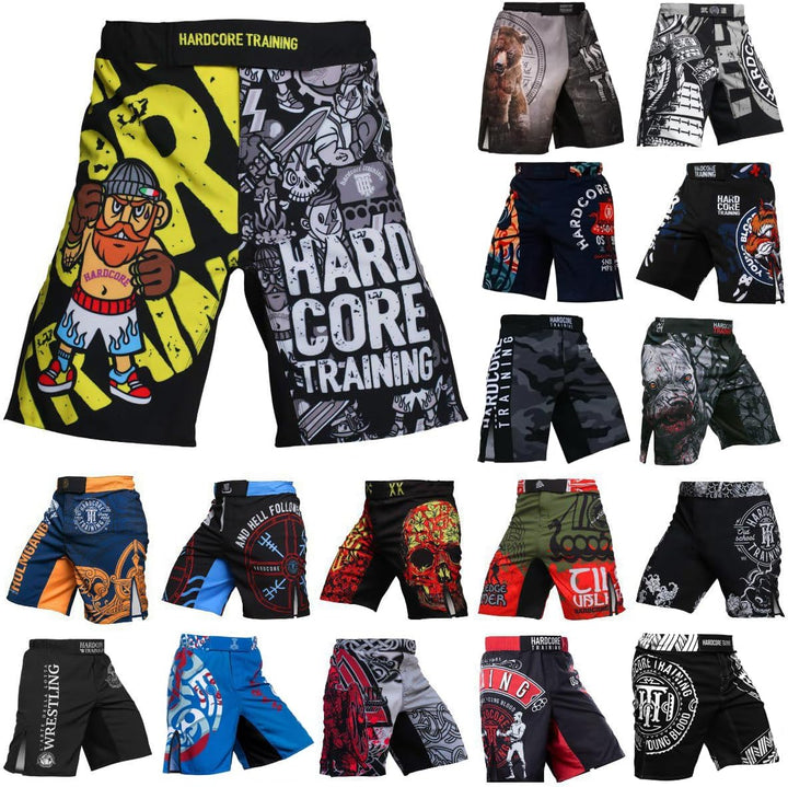 Hardcore Training Fight Shorts Kurze Hose Herren Kampfshorts Männer BJJ Grappling Boxen MMA No Gi Cr