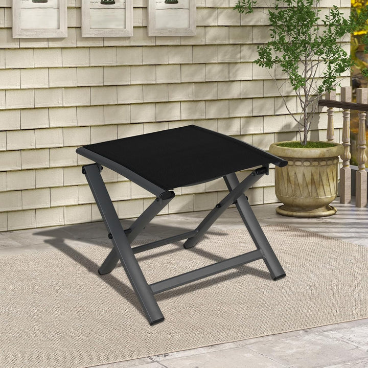 Grand patio Gartenhocker, Klapphocker aus Aluminium und Textilene, Wetterfest und leicht Trocknend,