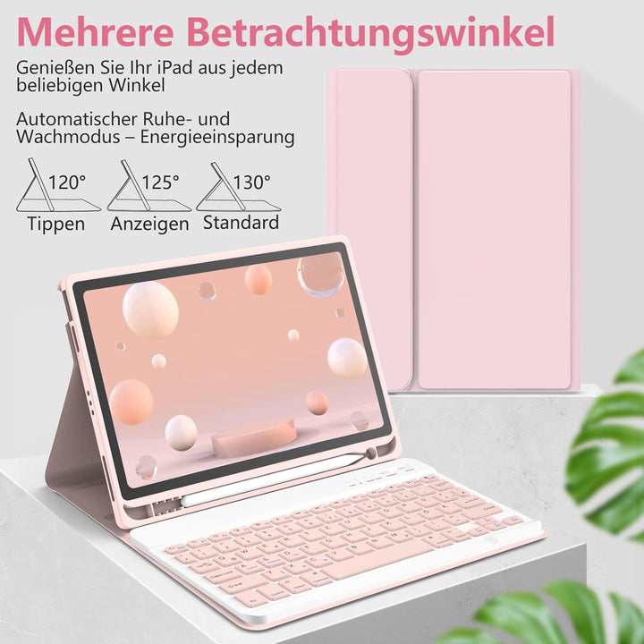 Tastatur Hülle für iPad Air 11"(M2) 2024/iPad Air 5 Gen 2022/iPad Air 4 Gen 2020 10.9&