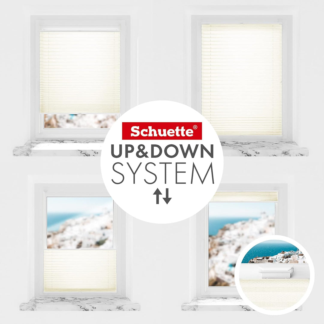 Schuette® Plissee mit Bohren zum Anschrauben ● Dolomite Kollektion: Vanilla Sky (Beige) ● 120x100cm