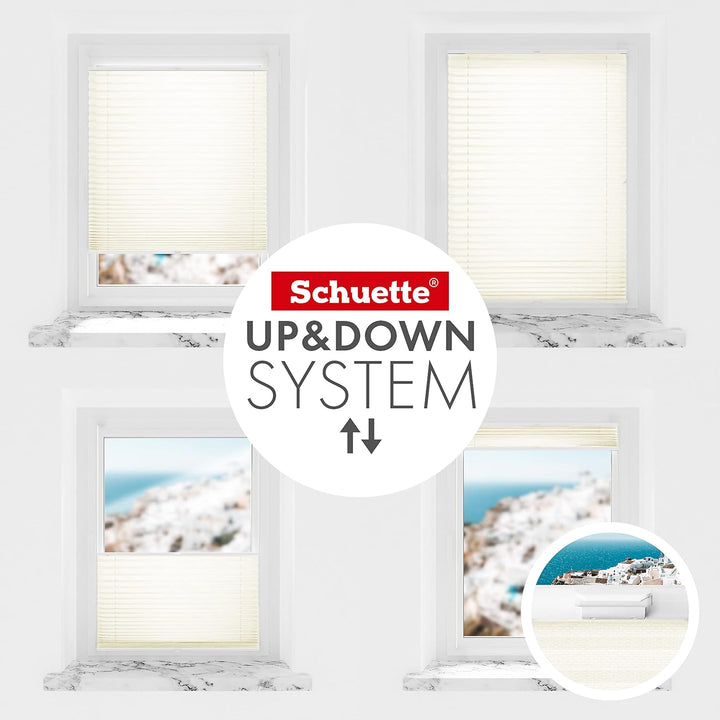 Schuette® Plissee mit Bohren zum Anschrauben ● Dolomite Kollektion: Vanilla Sky (Beige) ● 120x100cm